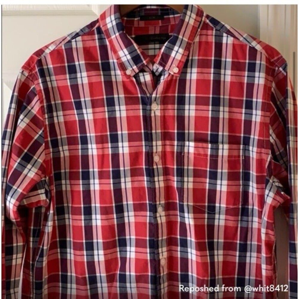 Hawker Rye Red White & Blue Button Down slim